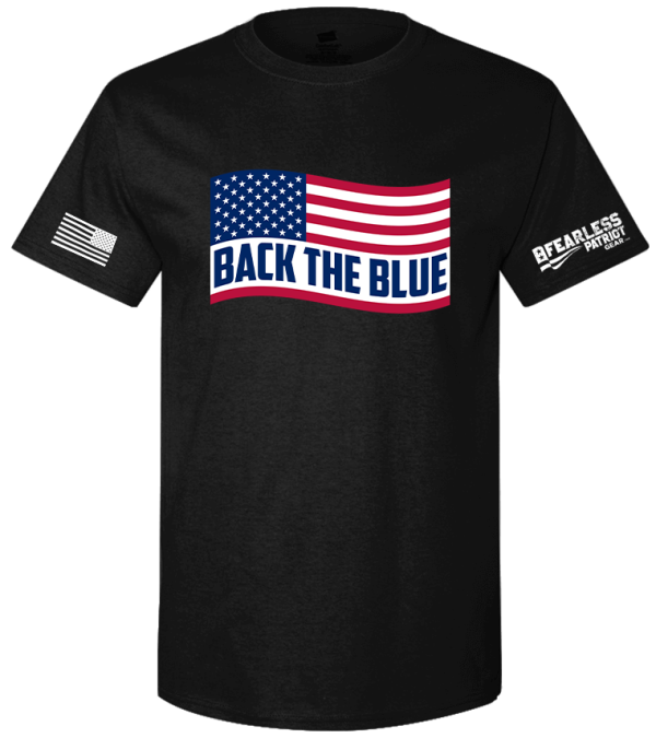 Back the Blue Men's Short Sleeve T-Shirt - Image 2