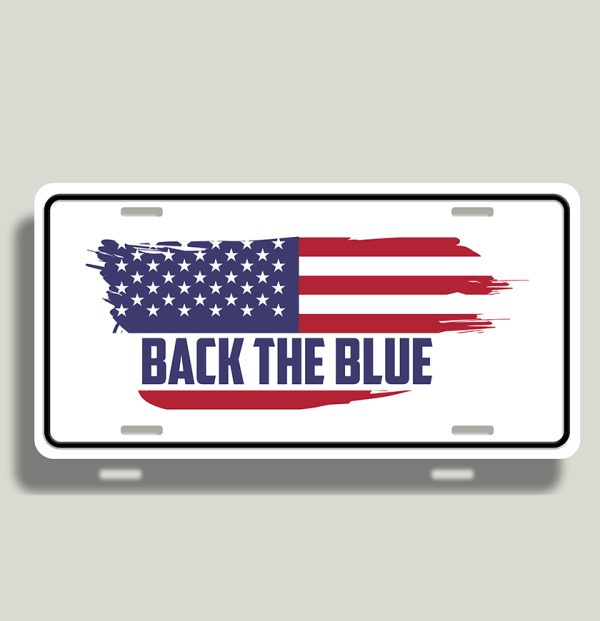 Back the Blue License Plate